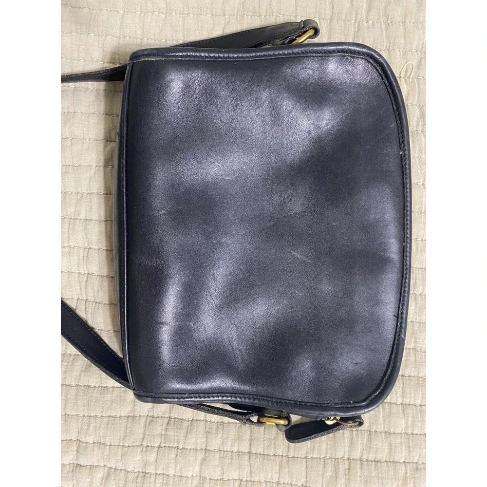 Vintage Coach Crossbody Bag Black Leather 9087 Made in USA